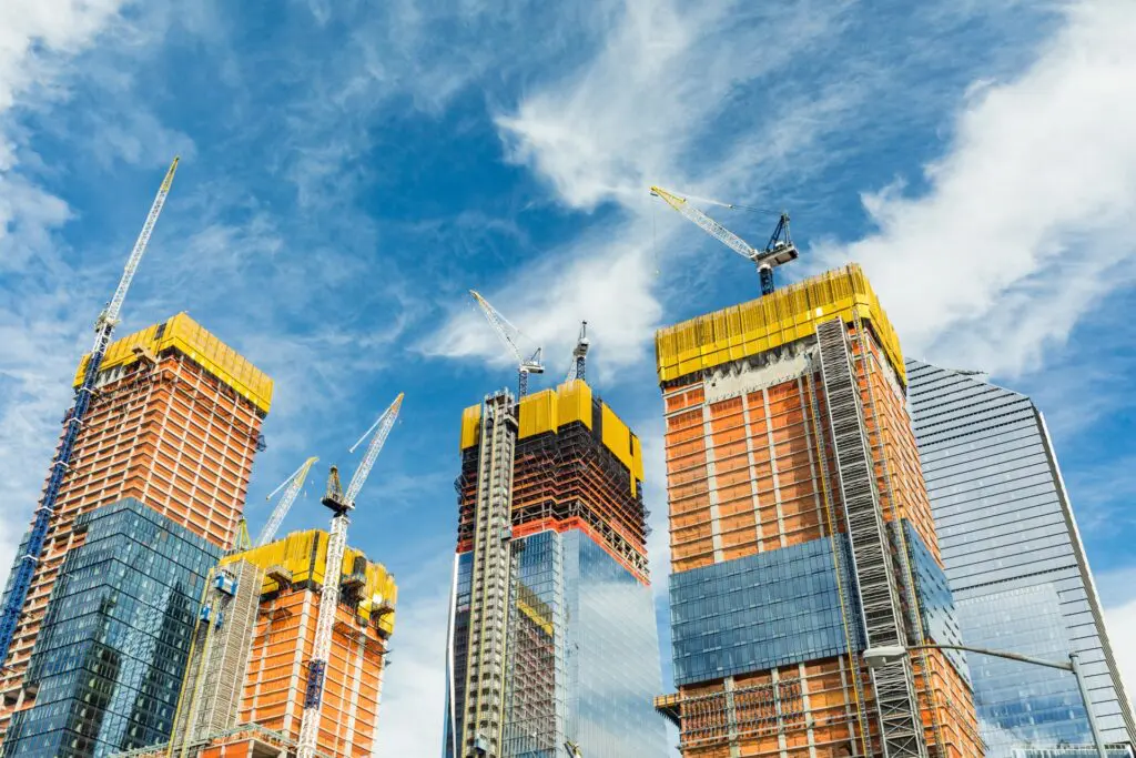 Steel skyscraper construction