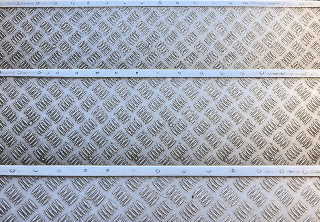 Aluminium treadplate in factory setting