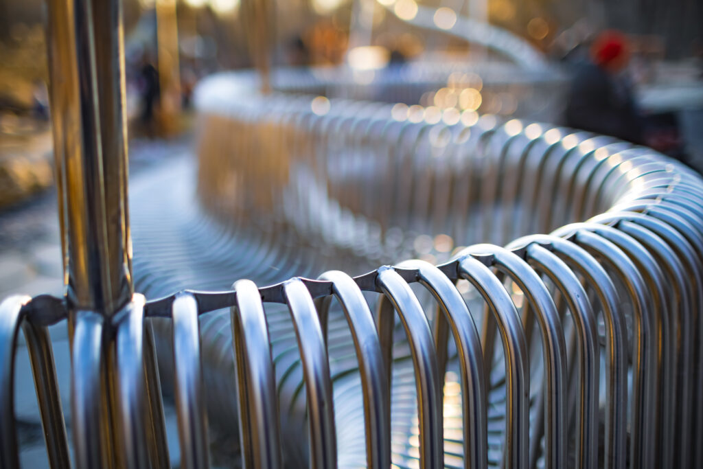 bent Stainless Metal Piping