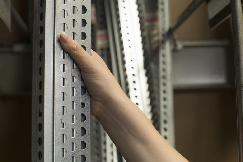 Slotted steel rack